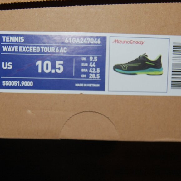 MIZUNO Wave Exceed Tour 6 AC Tennis Shoes Size 10.5 - New in Box main image 4